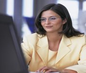 Woman with eye strain